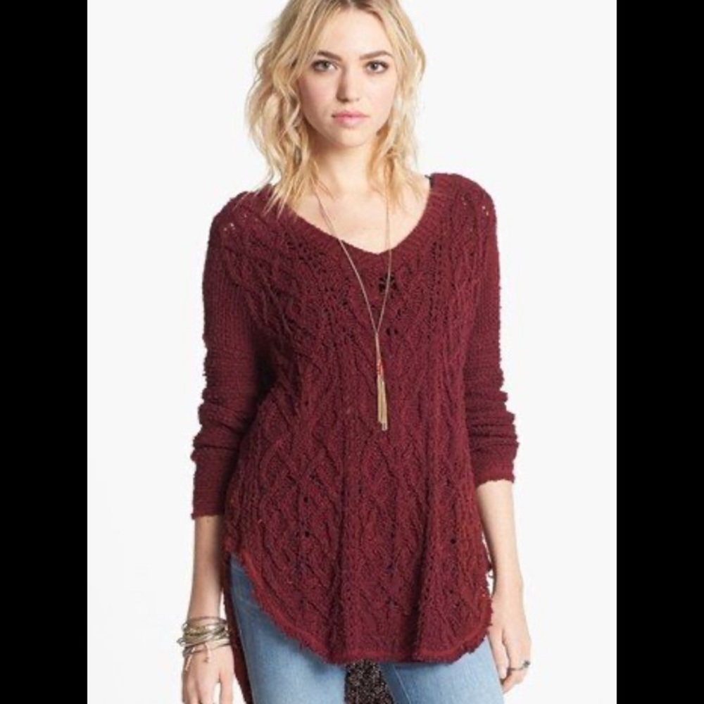 Free People Cross My Heart Sweater